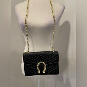 Vegan Leather Quilted Shoulder Bag